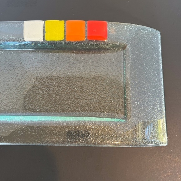 Retro Multi Color Glass Arched Serving Platter - Picture 4 of 14